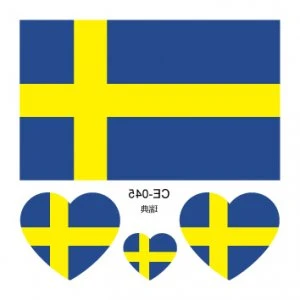 Sveriges flagga med hjärta