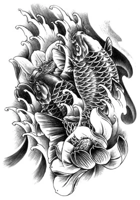 Simmande Karp-fiskar
