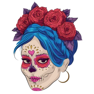 Female Skull With Makeup