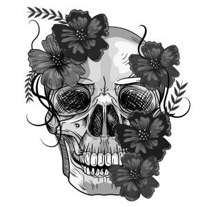 Tropical Flower Skull