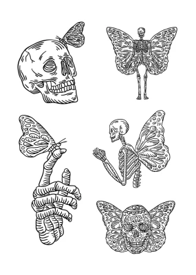 Skelett-fjärilar